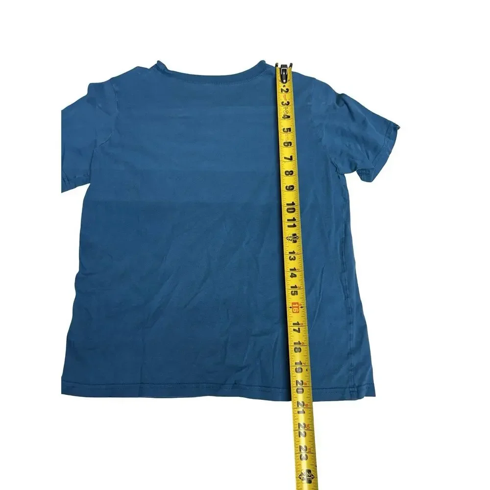 Carter’s Kids T-Rex Skeleton Graphic T-Shirt Boys Size 10 Blue Dinosaur Tee